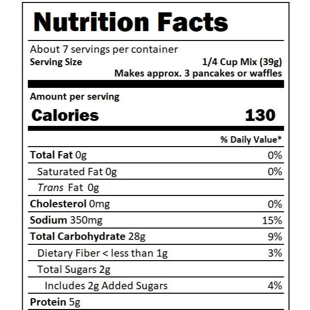 BELLY PANCAKE & WAFFLE MIX NON-GMO DAIRY + GLUTEN FREE